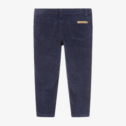 Foque-Navy Blue Velvet Trousers | Childrensalon Outlet