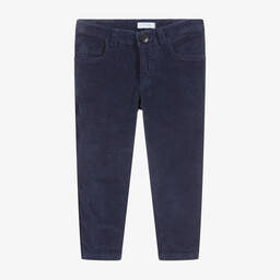 Foque-Navy Blue Velvet Trousers | Childrensalon Outlet
