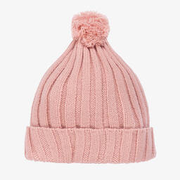 فوكيه-قبعة بوم-بوم أكريليك محبوك لون زهري للبنات | Childrensalon Outlet