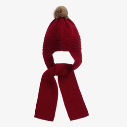 Foque-Red Knit Hat & Scarf | Childrensalon Outlet