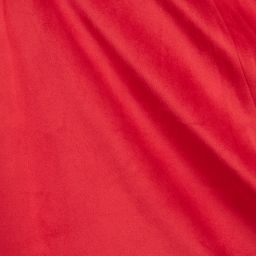 فوكيه-فستان مخمل ودانتيل لون أحمر وعاجي | Childrensalon Outlet