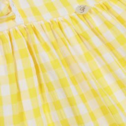 Foque-Yellow & White Checked Dress | Childrensalon Outlet