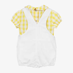 Foque-Желтый топ с белым комбинезоном | Childrensalon Outlet