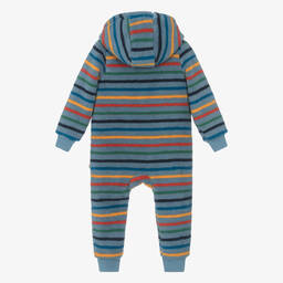 Frugi-Синий флисовый комбинезон в полоску | Childrensalon Outlet