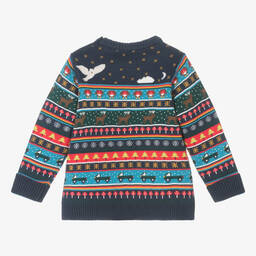 Frugi-Baby Boys Festive Cotton Fair Isle Sweater | Childrensalon Outlet