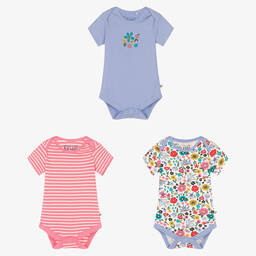 Frugi-Baby Girls Cotton Bodyvests (3 Pack) | Childrensalon Outlet
