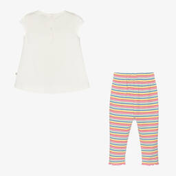 Frugi-Baby Girls Rainbow Stripe Leggings Set | Childrensalon Outlet