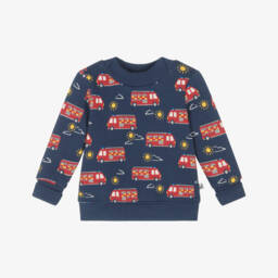 Frugi-Boys Navy Cotton Fire Truck Top | Childrensalon Outlet