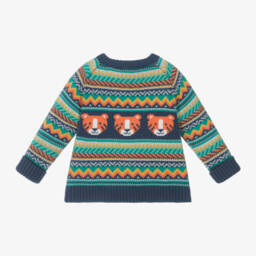 Frugi-Boys Navy Fair Isle Jumper | Childrensalon Outlet