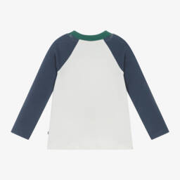 Frugi-توب أطفال ولادي بطبعة نمر قطن لون عاجي | Childrensalon Outlet