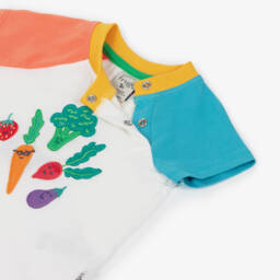 Frugi-تيشيرت صبياني من القطن العضوي بنقشة الخضروات | Childrensalon Outlet