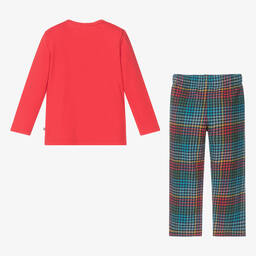 Frugi-Boys Red Cotton Truck Pyjamas | Childrensalon Outlet