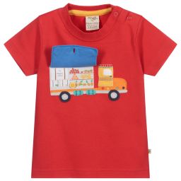 Frugi-Красная футболка с грузовиком для мальчиков | Childrensalon Outlet