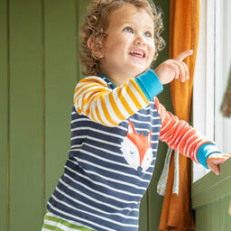 فروجي-بيجاما قطن عضوي مقلّم للأولاد | Childrensalon Outlet