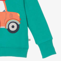 Frugi-سويتشيرت بطبعة جرار لون أخضر للأولاد | Childrensalon Outlet