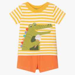 Frugi-Boys Tropical Crocodile Shorts Ensemble | Childrensalon Outlet