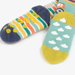 Frugi-جوارب مريحة خضراء للأولاد - عبوة من قطعتين | Childrensalon Outlet