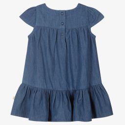 Frugi-Girls Blue Chambray Dress  | Childrensalon Outlet