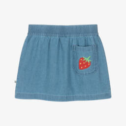 Frugi-Girls Blue Denim Rainbow Skirt | Childrensalon Outlet