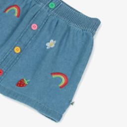 Frugi-Girls Blue Denim Rainbow Skirt | Childrensalon Outlet