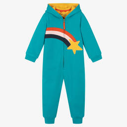 Frugi-Girls Blue Onesie Snuggle Suit | Childrensalon Outlet