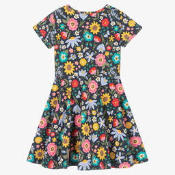 Frugi-Girls Blue Organic Cotton Skater Dress | Childrensalon Outlet
