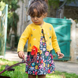 Frugi-Girls Blue Organic Cotton Skater Dress | Childrensalon Outlet