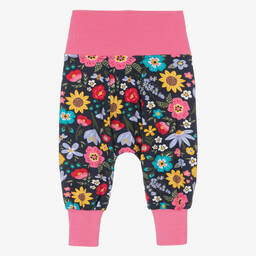 Frugi-Girls Blue & Pink Cotton Joggers | Childrensalon Outlet