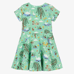 فروجي-فستان سكاتر قطن عضوي جيرسي لون أخضر أكوا | Childrensalon Outlet
