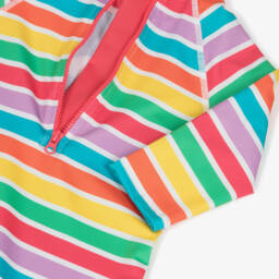Frugi-Girls Green & Striped Sun Suit (UPF50+) | Childrensalon Outlet