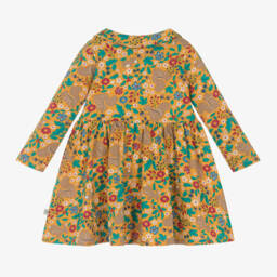 Frugi-Girls Mustard Forest Creatures Dress | Childrensalon Outlet