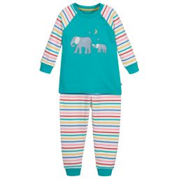 فروجي-بيجاما قطن عضوي لون أخضر للبنات | Childrensalon Outlet