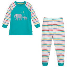 فروجي-بيجاما قطن عضوي لون أخضر للبنات | Childrensalon Outlet