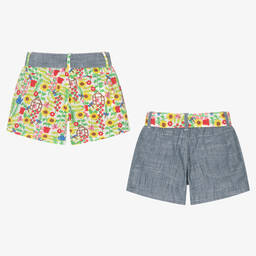 Frugi-Girls Organic Cotton Reversible Shorts | Childrensalon Outlet