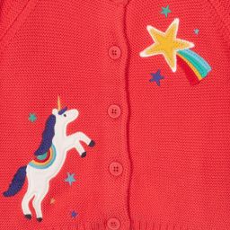 Frugi-Girls Pink Cotton Cardigan  | Childrensalon Outlet