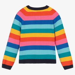 Frugi-كارديغان قطن عضوي محبوك بألوان قوس قزح للبنات | Childrensalon Outlet