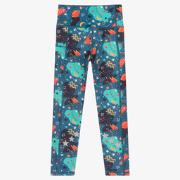 Frugi-Синие легинсы с космическим принтом для девочек | Childrensalon Outlet