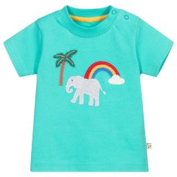 Frugi-Зеленая футболка из органического хлопка | Childrensalon Outlet