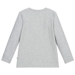Frugi-Grey Organic Cotton Top | Childrensalon Outlet