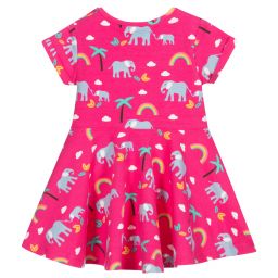 Frugi-Pink Organic Cotton Dress  | Childrensalon Outlet