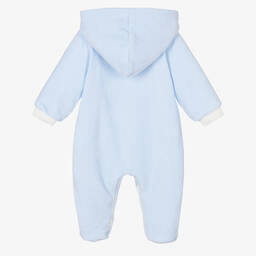 FS Baby-Baby Boys Blue Cotton Pramsuit | Childrensalon Outlet