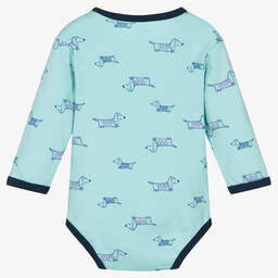 FS Baby-Baby Boys Green & Blue Cotton Bodyvest | Childrensalon Outlet