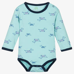 FS Baby-Baby Boys Green & Blue Cotton Bodyvest | Childrensalon Outlet