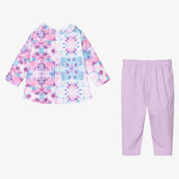 FS Baby-Baby Girls Cotton Purple Leggings Set | Childrensalon Outlet
