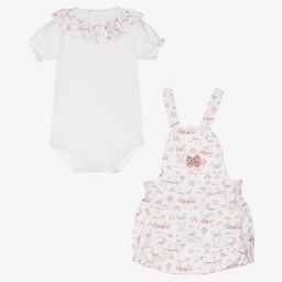 FS Baby-Baby Girls Dungaree Set | Childrensalon Outlet
