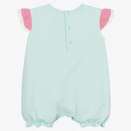 FS Baby-Baby Girls Green Cotton Unicorn Shortie | Childrensalon Outlet