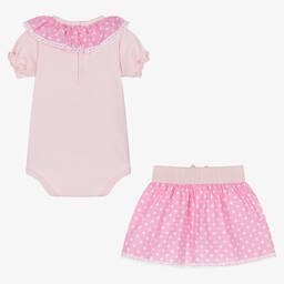 FS Baby-Baby Girls Pink Cotton Skirt Set | Childrensalon Outlet