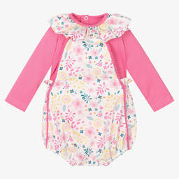 FS Baby-Baby Girls Pink Floral Shortie Set | Childrensalon Outlet