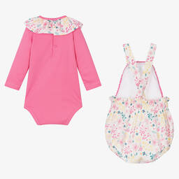 FS Baby-Baby Girls Pink Floral Shortie Set | Childrensalon Outlet