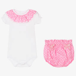 FS Baby-Baby Girls Pink Shorts Set | Childrensalon Outlet